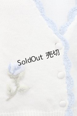 画像4: F&A / 蕾刺繍&スカラップVネックニット  アイボリー T-25-03-31-011-LO-TO-SA-ZT
