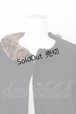 画像7: an another angelus / レオパードファー襟ショートコート  ブラック T-25-03-31-001-CA-CO-SA-ZT-C039