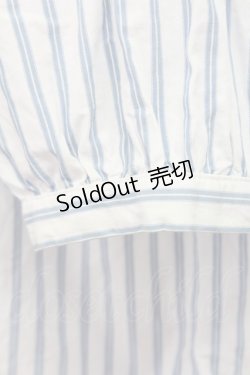 画像4: 【SALE】F&A / ストライプバラ刺繍ブラウス  ブルーストライプ T-25-03-31-014-LO-BL-SA-ZT069