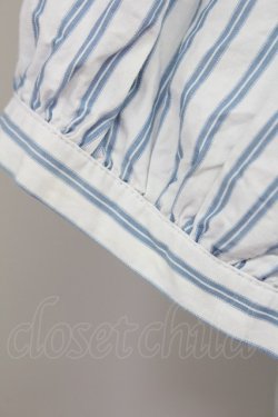 画像5: F&A / ストライプバラ刺繍ブラウス  ブルーストライプ T-25-03-31-014-LO-BL-SA-ZT069