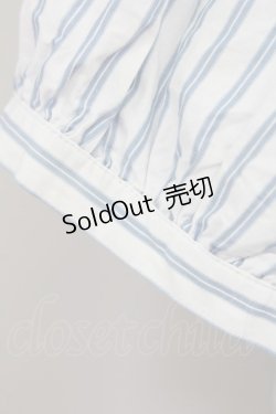 画像5: 【SALE】F&A / ストライプバラ刺繍ブラウス  ブルーストライプ T-25-03-31-014-LO-BL-SA-ZT069