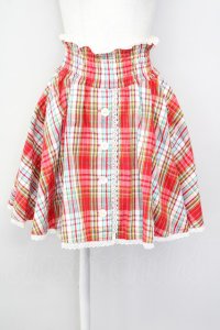 MILK / チェックスカパン  赤チェック T-25-04-20-008-ML-PA-SA-ZI