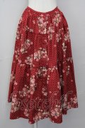 KETTY / フラワーブーケドットスカート  赤 T-25-04-20-010-EL-SK-SA-ZI