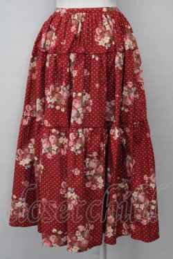 画像2: KETTY / フラワーブーケドットスカート  赤 T-25-04-20-010-EL-SK-SA-ZI