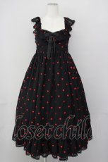 画像1: Angelic Pretty / Petit Heartジャンパースカート  黒ｘ赤 T-25-04-20-002-AP-OP-SA-ZI (1)