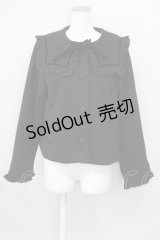 m petit by misako / セーラー襟ショートコート  黒 T-25-04-20-012-LO-CO-SA-ZI