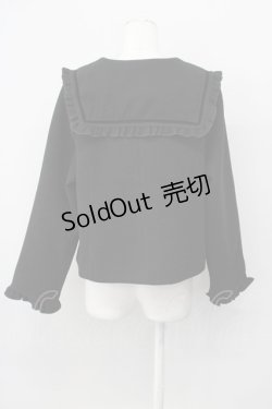 画像2: m petit by misako / セーラー襟ショートコート  黒 T-25-04-20-012-LO-CO-SA-ZI