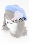 Angelic Pretty / ラッピングハートワッペンベレー  青 T-25-04-20-013-AP-AC-SA-ZI