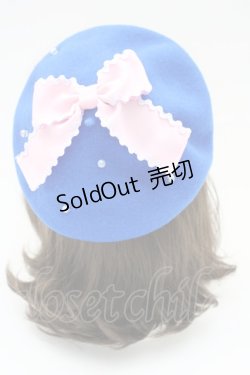 画像2: Angelic Pretty / ラッピングハートワッペンベレー  青 T-25-04-20-013-AP-AC-SA-ZI