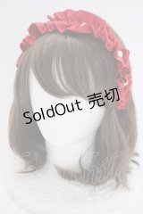 m petit by misako / フリルパールカチューシャ  赤Ｘ白 T-25-04-20-018-LO-AC-SA-ZI