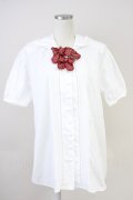 KETTY / ドットリボンセーラー半袖ブラウス  白Ｘ赤 T-25-04-21-001-EL-BL-SA-ZI