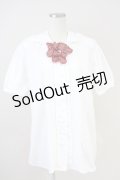 KETTY / ドットリボンセーラー半袖ブラウス  白Ｘ赤 T-25-04-21-001-EL-BL-SA-ZI