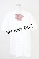 KETTY / ドットリボンセーラー半袖ブラウス  白Ｘ赤 T-25-04-21-001-EL-BL-SA-ZI
