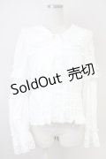MAM / コリーヌシャーリングブラウス  白 T-25-04-21-002-LO-BL-SA-ZI