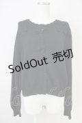 m petit by misako / ローズ刺繍ニットカーディガン  黒 T-25-04-21-017-LO-TO-SA-ZI