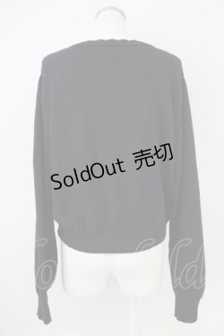 画像2: m petit by misako / ローズ刺繍ニットカーディガン  黒 T-25-04-21-017-LO-TO-SA-ZI