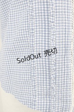 画像5: KETTY / ギンガムチェックベスト  サックスＸ白チェック T-25-04-21-021-EL-TO-SA-ZI