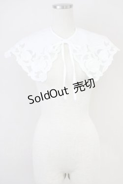 画像1: axes femme / バラレース付け襟  ホワイト T-25-04-21-023-AX-ZA-SA-ZI