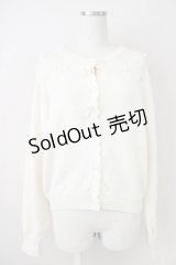 m petit by misako / ローズ刺繍ニットカーディガン 3L アイボリー T-25-04-21-005-LO-TO-SA-ZI