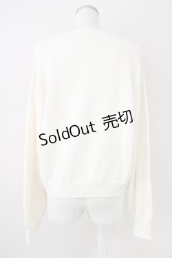 画像2: m petit by misako / ローズ刺繍ニットカーディガン 3L アイボリー T-25-04-21-005-LO-TO-SA-ZI
