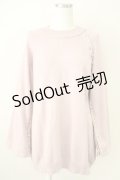 axes femme / アソート釦付スリット袖ニット  ピンク T-25-04-21-006-AX-TO-SA-ZI