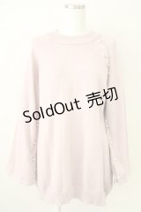 axes femme / アソート釦付スリット袖ニット  ピンク T-25-04-21-006-AX-TO-SA-ZI