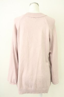 画像2: axes femme / アソート釦付スリット袖ニット  ピンク T-25-04-21-006-AX-TO-SA-ZI