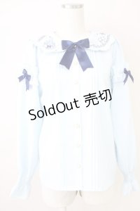 Amavel / Fairy Dreamブラウス  サックス T-25-04-21-007-CA-BL-SA-ZI