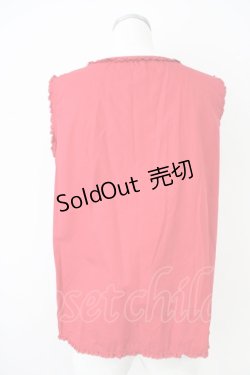 画像2: KETTY / ピンタックフリルノースリーブブラウス  赤 T-25-04-21-008-EL-BL-SA-ZI