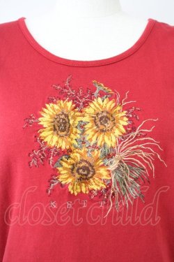 画像3: KETTY / ひまわり刺繍タンク  赤Ｘ黄色 T-25-04-21-009-EL-TO-SA-ZI