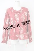 KETTY / フラワーブーケドットブラウス  赤 T-25-04-21-010-EL-BL-SA-ZI