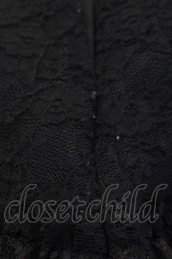 画像4: DearMyLove / レースフリル切替フレアスカート LL 黒 T-25-04-23-019-EL-SK-SA-ZT