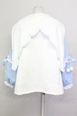 画像2: ililil / ふわふわえんじぇるちゃんコート  白Ｘサックス T-25-04-23-020-PU-CO-SA-ZT