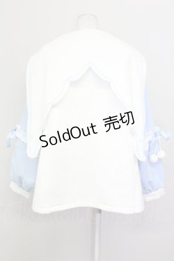 画像2: ililil / ふわふわえんじぇるちゃんコート  白Ｘサックス T-25-04-23-020-PU-CO-SA-ZI