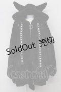 REFLEM / DEVILデザインファーパーカー  黒 T-25-04-23-021-PU-CO-SA-ZI