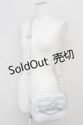 NOEMIE / お嬢さんツイードリボンビジューバッグ  サックス T-25-04-23-024-LO-BG-SA-ZI