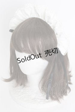 画像1: LOLITAその他(お買取対象外) / フリルリボンカチューシャ  アイボリーＸ黒 T-25-04-23-030-LO-AC-SA-ZT