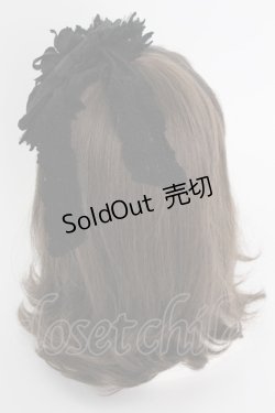 画像2: BABY,THE STARS SHINE BRIGHT / HAT ローズリボンキャノティエ  黒 T-25-04-23-032-BA-AC-SA-ZT