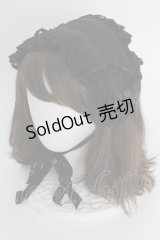 BABY,THE STARS SHINE BRIGHT / はしごレースのスピンドールヘッドドレス  黒ｘ黒 T-25-04-23-033-BA-ZA-SA-ZI