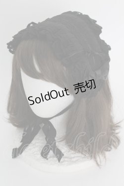 画像1: BABY,THE STARS SHINE BRIGHT / はしごレースのスピンドールヘッドドレス  黒ｘ黒 T-25-04-23-033-BA-ZA-SA-ZT