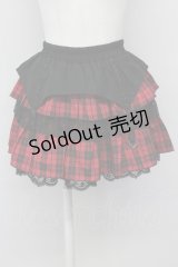 LOLITAその他(お買取対象外) / チェックフリルキュロット  黒Ｘ赤チェック T-25-04-23-003-LO-PA-SA-ZI