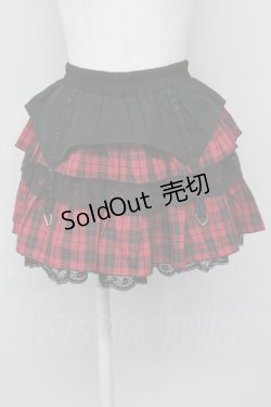 画像1: LOLITAその他(お買取対象外) / チェックフリルキュロット  黒Ｘ赤チェック T-25-04-23-003-LO-PA-SA-ZT