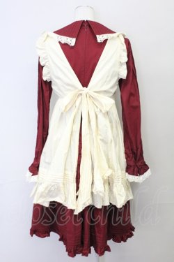 画像2: metamorphose / シャーリング長袖ワンピース  エンジ T-25-04-23-001-ME-OP-SA-ZT