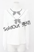 Secret Honey / はしごレースリボンハイネックトップス   T-25-04-23-004-CA-TO-SA-ZI