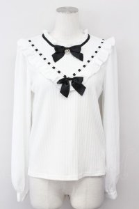 Secret Honey / はしごレースリボンハイネックトップス   T-25-04-23-004-CA-TO-SA-ZT