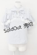 LOLITAその他(お買取対象外) / リボンレースオフショルブラウス  サックスＸ白 T-25-04-23-005-LO-BL-SA-ZT