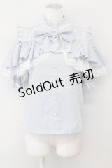 LOLITAその他(お買取対象外) / リボンレースオフショルブラウス  サックスＸ白 T-25-04-23-005-LO-BL-SA-ZI