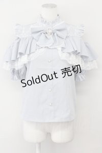 LOLITAその他(お買取対象外) / リボンレースオフショルブラウス  サックスＸ白 T-25-04-23-005-LO-BL-SA-ZI