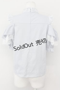 画像2: LOLITAその他(お買取対象外) / リボンレースオフショルブラウス  サックスＸ白 T-25-04-23-005-LO-BL-SA-ZT
