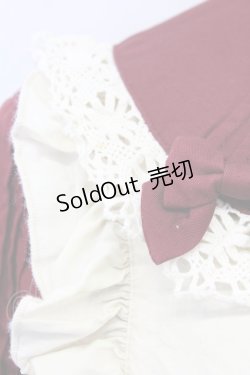 画像3: metamorphose / シャーリング長袖ワンピース  エンジ T-25-04-23-001-ME-OP-SA-ZI